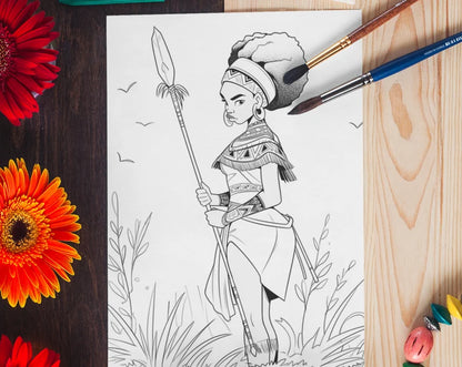 African Queens Colouring Book Download