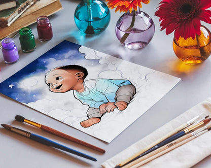 Magic Black Babies Colouring Book Download