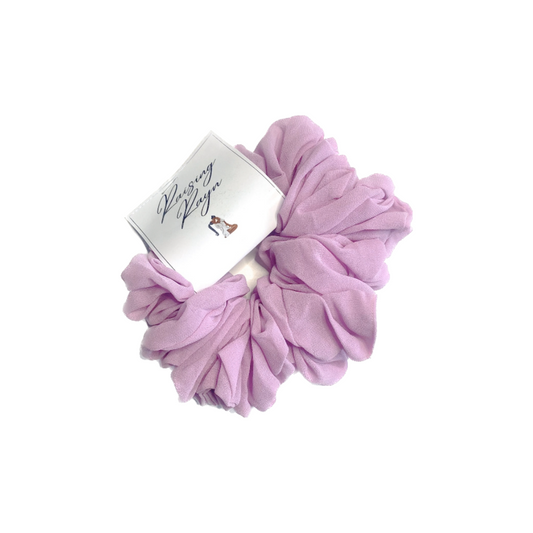 Lilac/ Pink Chiffon Scrunchie