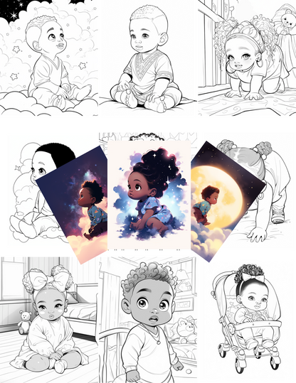 Magic Black Babies Colouring Book Download