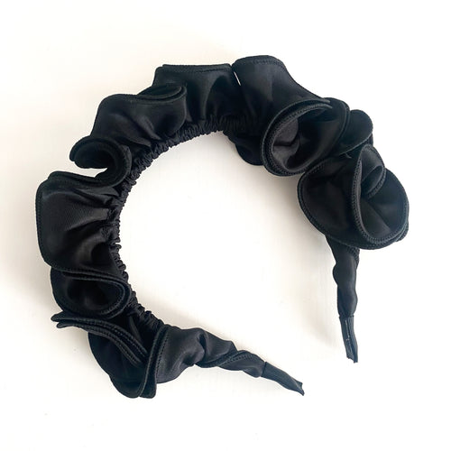 Black Ruffle Headband