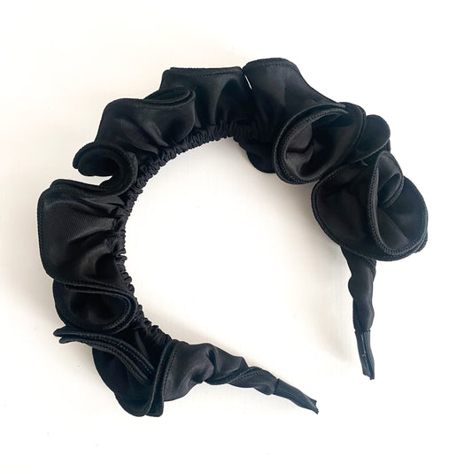 Black Ruffle Headband