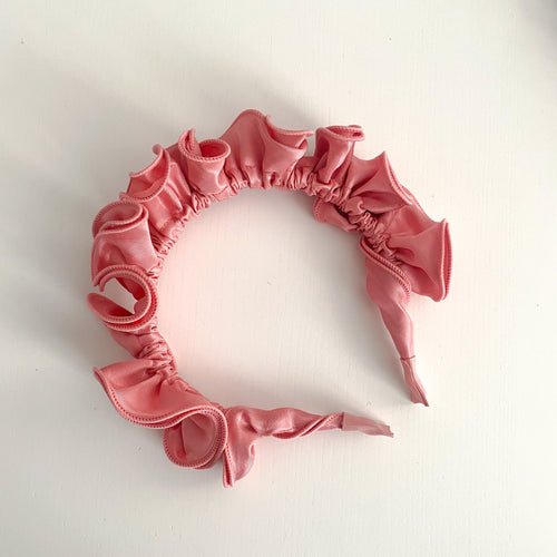 Dusty Pink Ruffle Headband