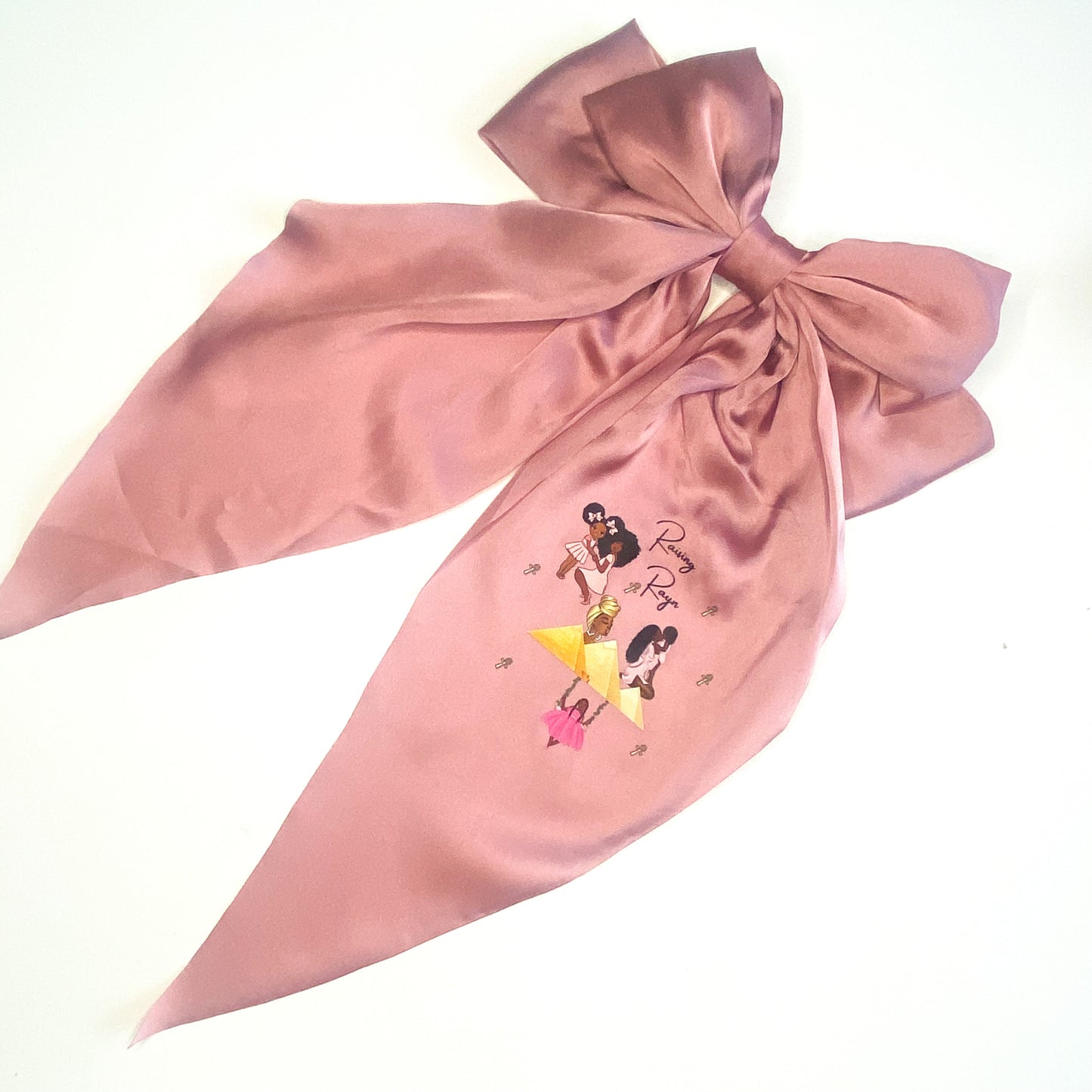 Dusty Pink Satin Bow Hair clip